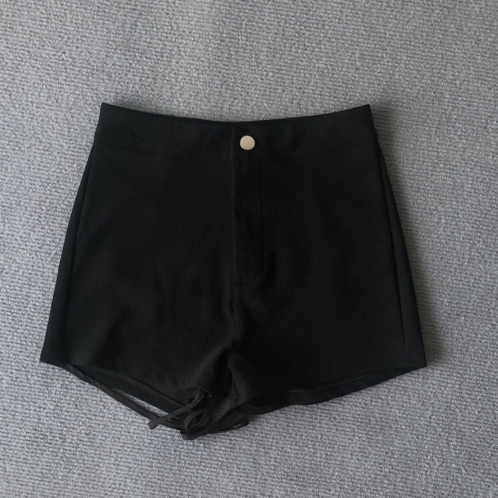 Black High-Rise Women's Shorts